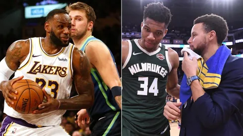LeBron James Luka Doncic Giannis Antetokounmpo y Stephen Curry