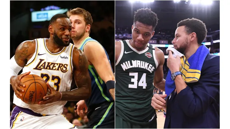 LeBron James Luka Doncic Giannis Antetokounmpo y Stephen Curry