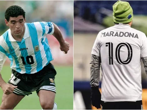 Y un día, Diego volvió a USA: el homenaje de Lodeiro a Maradona