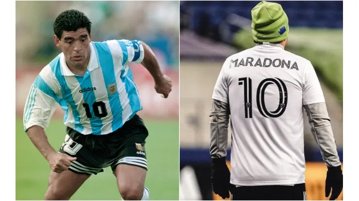 Diego Maradona y Nicolás Lodeiro (Getty Images y @MLS)