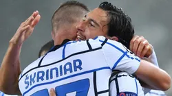 El festejo de los jugadores de Inter.