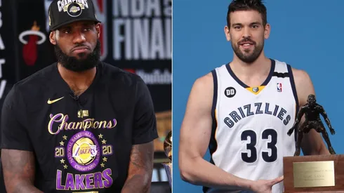 LeBron James y Marc Gasol (Getty Images y https://www.reddit.com/)