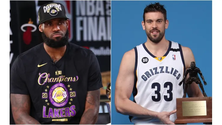 LeBron James y Marc Gasol (Getty Images y https://www.reddit.com/)