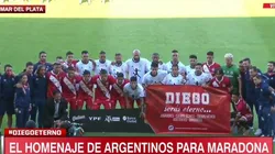 El homenaje para Diego en Mar del Plata.