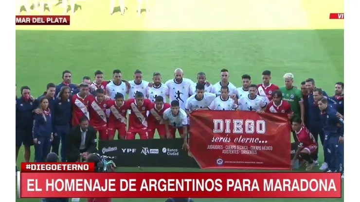 El homenaje para Diego en Mar del Plata.