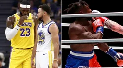 LeBron James, Stephen Curry y Nate Robinson