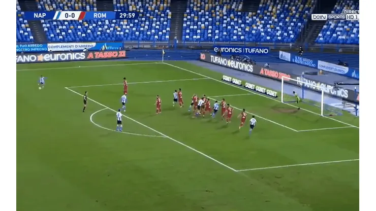 Para vos, Diego: Insigne metió un golazo de tiro libre y se lo dedicó a Maradona