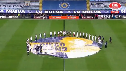 Así fue el minuto de silencio de Boca y Newell's en la Bombonera para despedir a Maradona