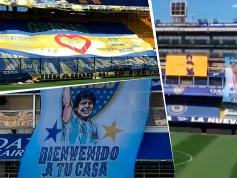 Muy maradoneana: así está La Bombonera a horas del partido contra Newell's