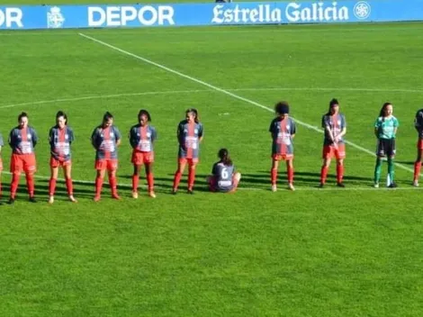 Ella se sentó en el minuto de silencio por Maradona y su equipo perdió 10 a 0