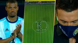 Hay amor en la rivalidad: Central y River homenajearon a Diego en Arroyito