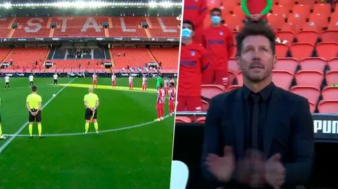 Video: Minuto de silencio por Maradona y Simeone nos emocionó a todos
