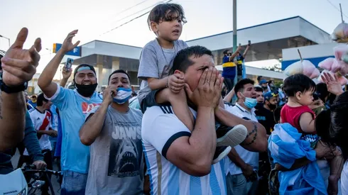 Foto de las lágrimas por Diego Maradona.