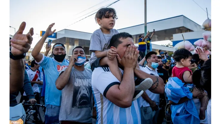 Foto de las lágrimas por Diego Maradona.