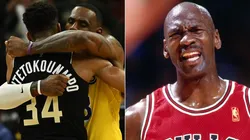 Giannis Antetokounmpo, LeBron James y Michael Jordan