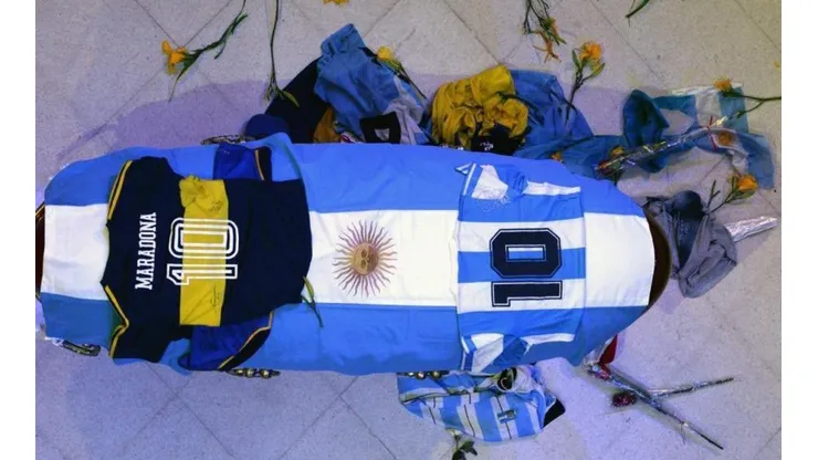Foto de la despedida de Diego Maradona.