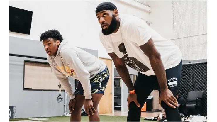 LeBron James y su hijo Bronny