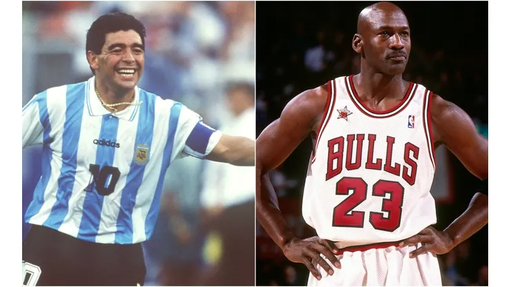 Diego Maradona y Michael Jordan