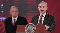 Hugo López-Gatell, muy enojado en la conferencia de prensa. Fuente: Getty