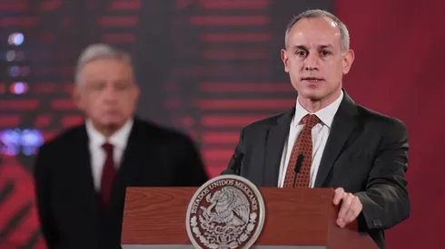 Hugo López-Gatell, muy enojado en la conferencia de prensa. Fuente: Getty