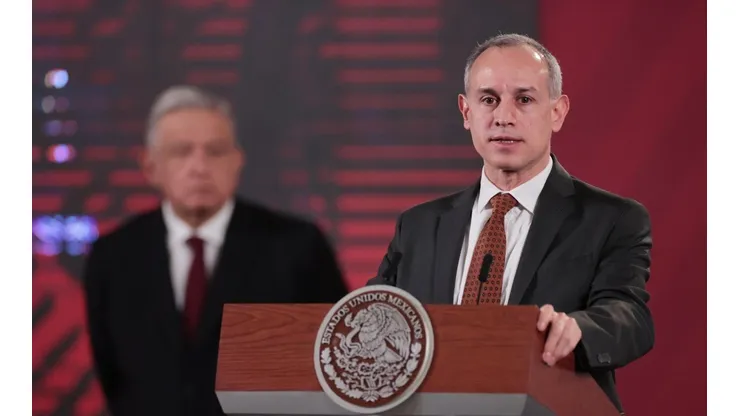 Hugo López-Gatell, muy enojado en la conferencia de prensa. Fuente: Getty