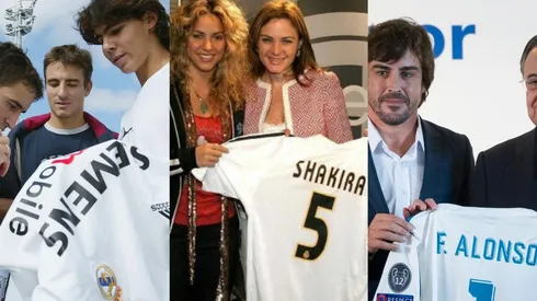 Nadal, Shakira y Alonso recibieron la camiseta de Real Madrid con su apellido.