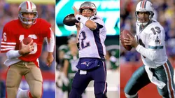 Joe Montana, Tom Brady y Dan Marino