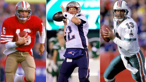 Joe Montana, Tom Brady y Dan Marino