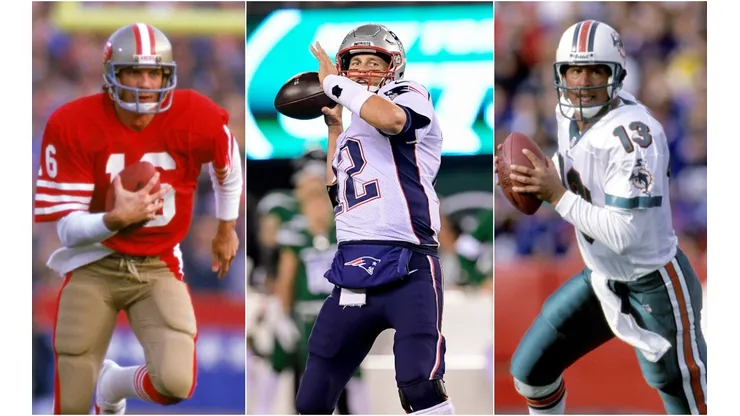 Joe Montana, Tom Brady y Dan Marino