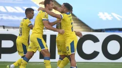 La celebración del tanto de Diego Novaretti.