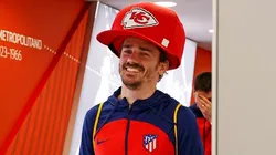 Así llegó el francés a un partido después de que Kansas City Chiefs ganara el Super Bowl.