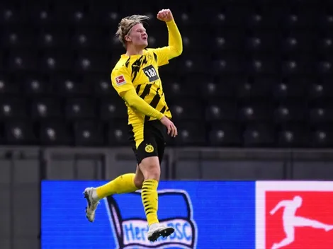 Demencial: Haaland firmó un póker de goles en poco más de media hora