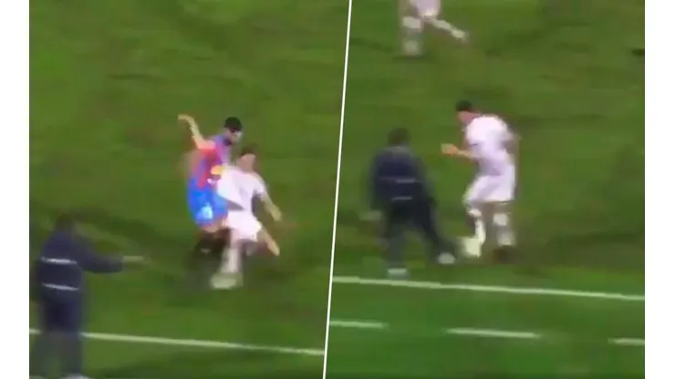Video: su equipo ganaba 2 a 1, se metió en la cancha para cortar una jugada y recibió una sanción ejemplar