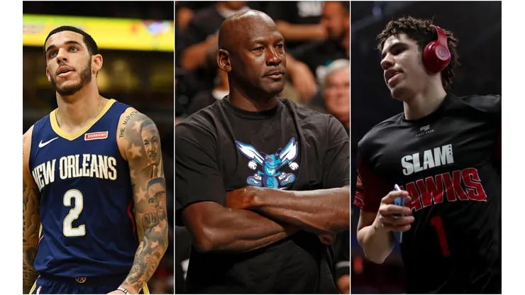 Lonzo y LaMelo Ball, Michael Jordan - Charlotte Hornets