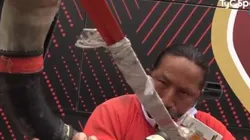 Hincha israelita volvió a ser uno de los personajes más solicitados en las afueras de la Videna.