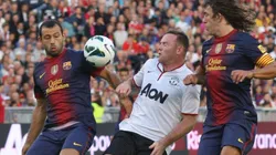 Javier Mascherano y Carles Puyol, juntos en Barcelona.