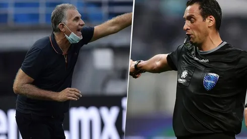 Carlos Queiroz arremetió en rueda de prensa contra el árbitro argentino, Fernando Rapallini.