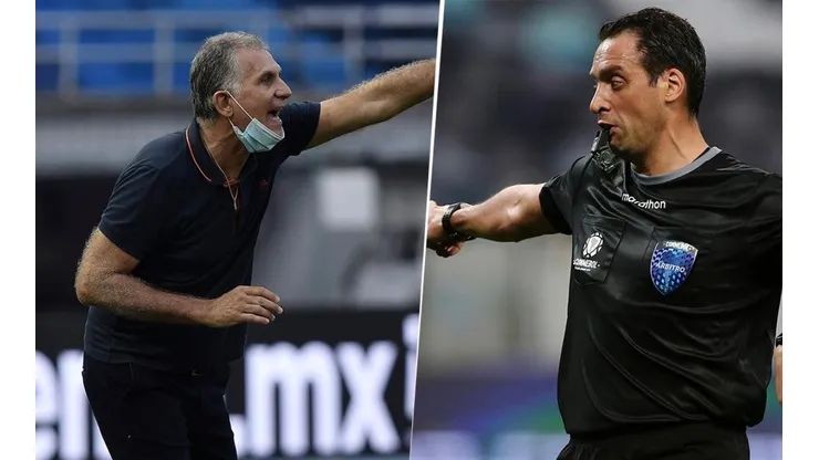 Carlos Queiroz arremetió en rueda de prensa contra el árbitro argentino, Fernando Rapallini.