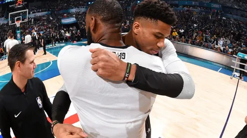 LeBron James y Giannis Antetokounmpo