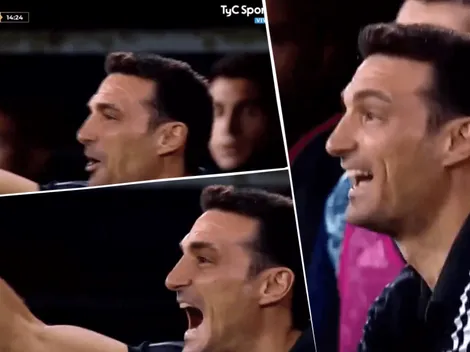 Scaloni enloqueció cuando le anularon el gol a Messi y le gritó al árbitro