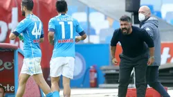 Chucky Lozano recibe indicaciones de Gennaro Gattuso