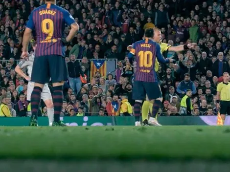 Video: sacan a la luz el cruce de Messi con un árbitro en Champions League