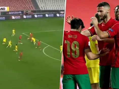Cristiano Ronaldo entró y metió una asistencia fenomenal para Portugal