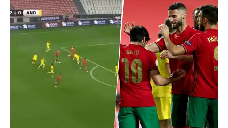 Cristiano Ronaldo entró y metió una asistencia fenomenal para Portugal