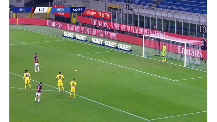 Video: Zlatan pateó a las nubes su penal con el Milan