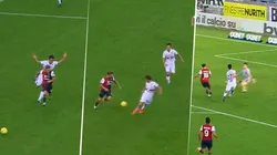 Nández recibió de Simeone e hizo un golazo digno de crack mundial para el Cagliari