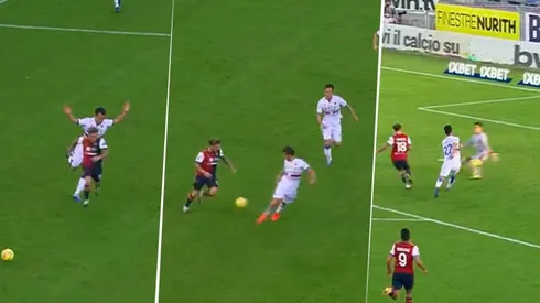 Nández recibió de Simeone e hizo un golazo digno de crack mundial para el Cagliari