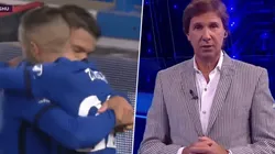 El festejo de Thiago Silva tras su gol.