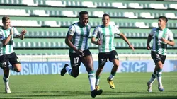 El festejo de Mauricio Cuero.