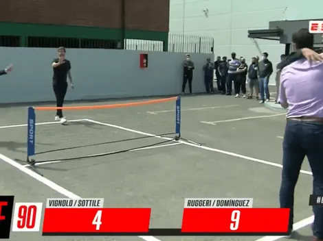 La dupla Ruggeri - Domínguez le ganó a la de Vignolo y Sottile en un terrible fútbol tenis